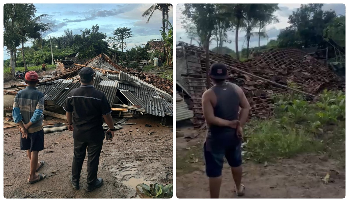 Puluhan Rumah di Lampung Utara Rusak Diterjang Angin Puting Beliung