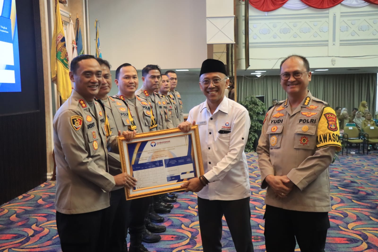 Polres Lampung Utara Raih Penghargaan Ombudsman RI 2025