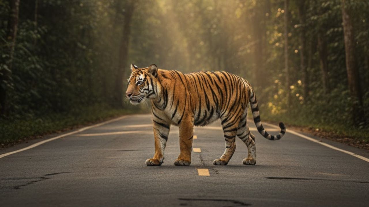 Harimau Sumatera Terlihat Dekat Jalan Suoh–Liwa, Warga Diminta Waspada
