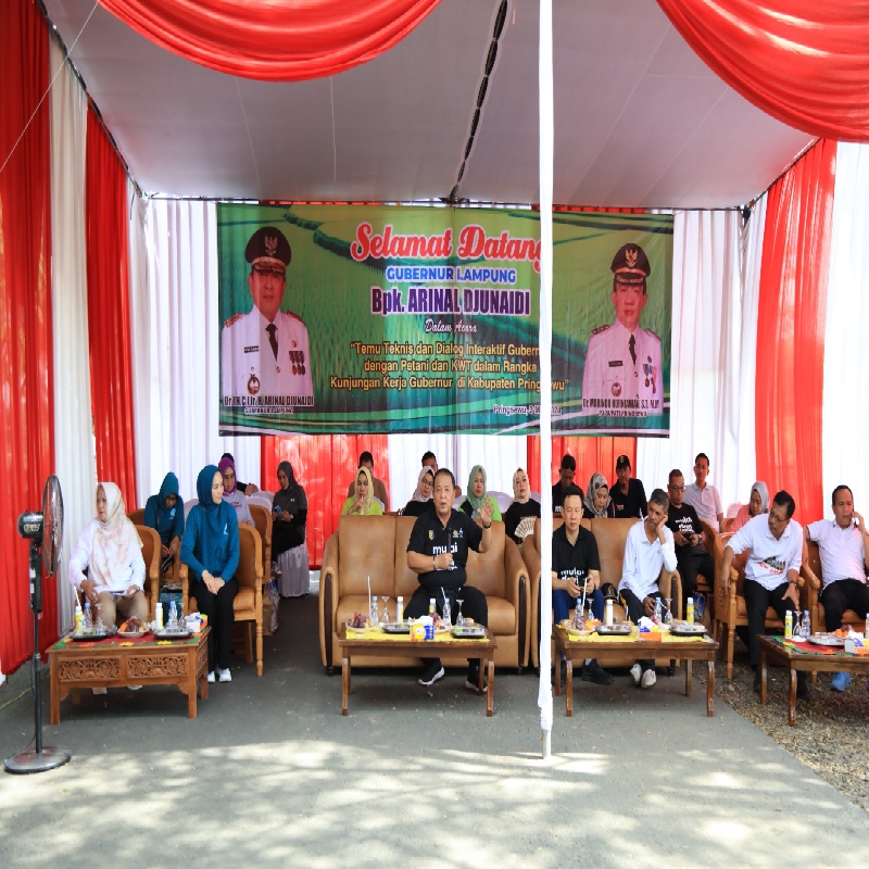 Gubernur Arinal Dialog Interaktif dengan Petani di Desa Klaten, Gading Rejo, Kabupaten Pringsewu