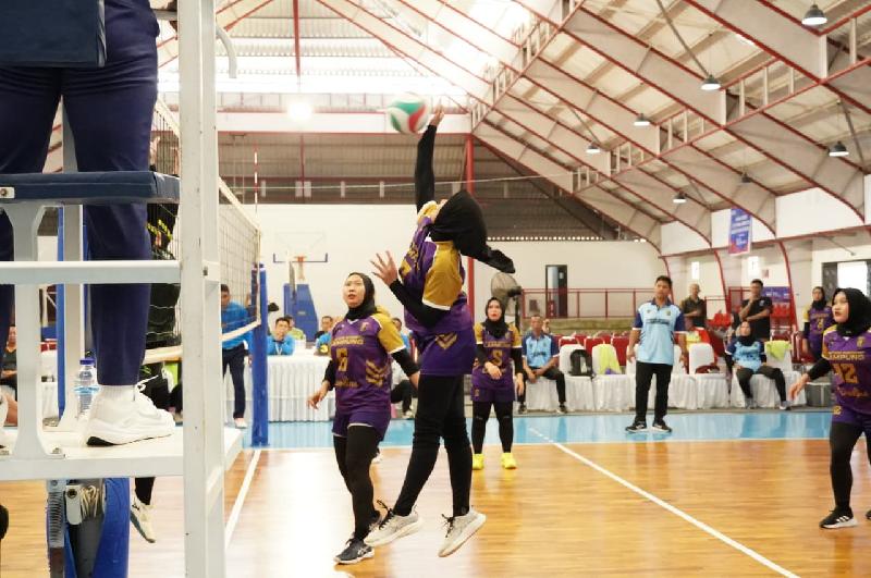 Lampung Melangkah ke Final Voli Putri Pornas Korpri 2025, Target Emas di Depan Mata