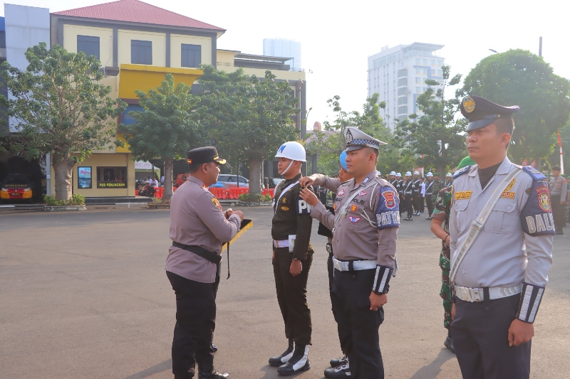 Polresta Bandar Lampung Gelar Apel Operasi Patuh Krakatau 2025, Dorong Disiplin Berlalu Lintas
