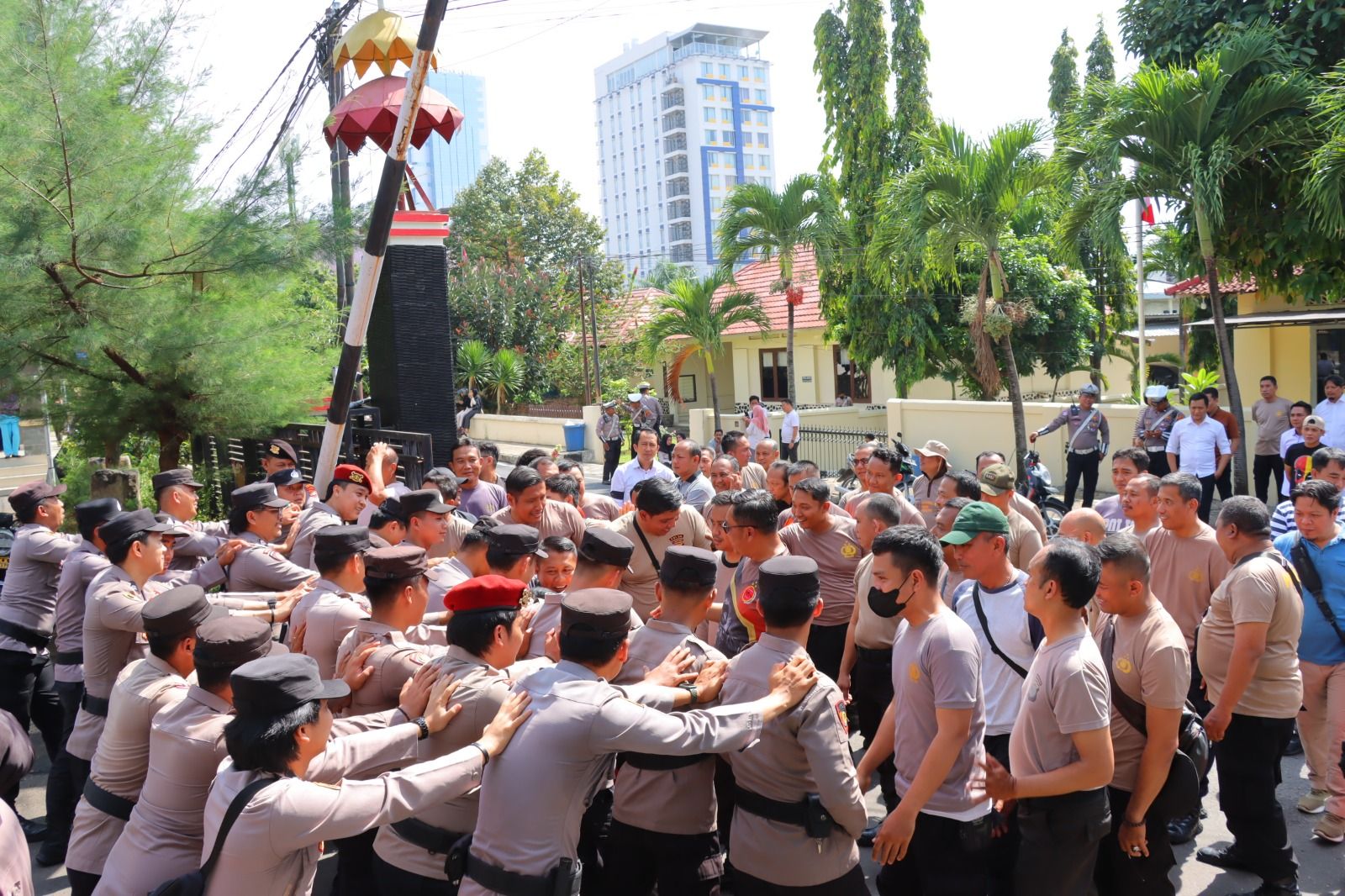 Polresta Bandar Lampung Gelar Simulasi Sistem Pengamanan Mako
