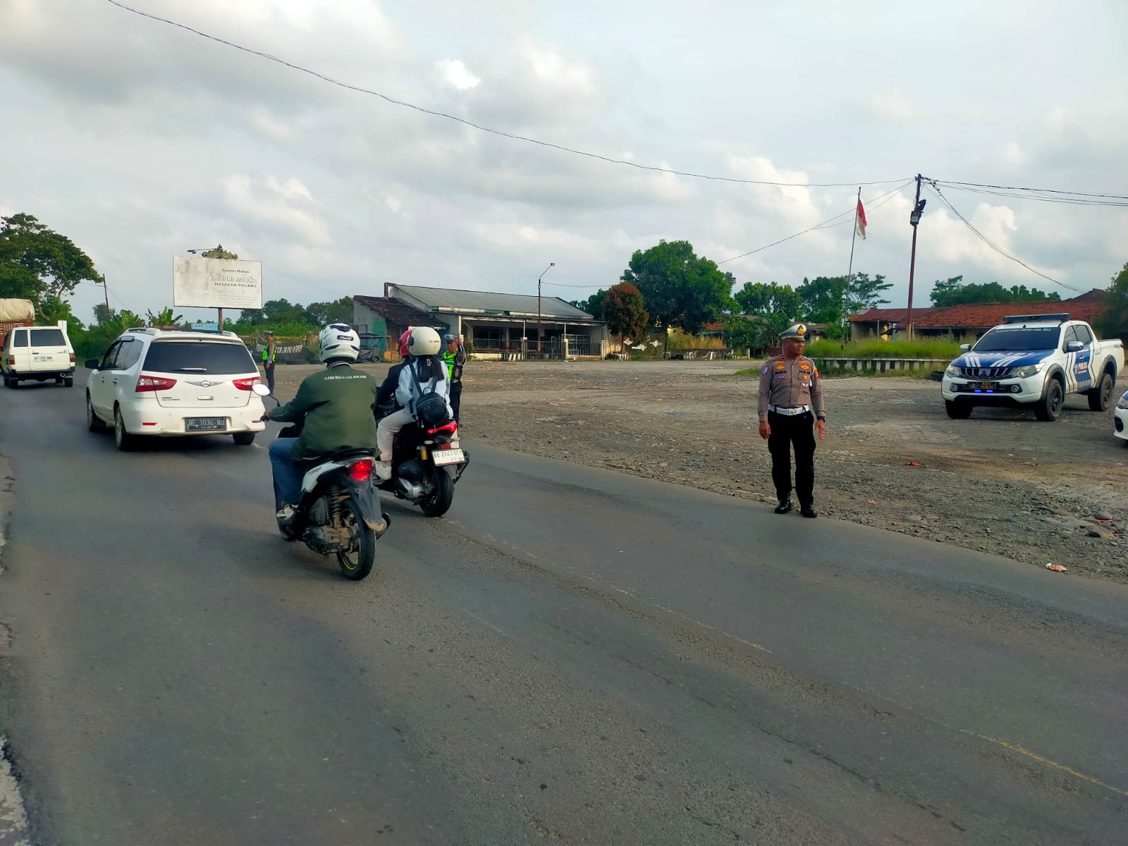 Satlantas Polres Lampung Utara Gelar KRYD di Jalinsum, Arus Balik Terpantau Lancar