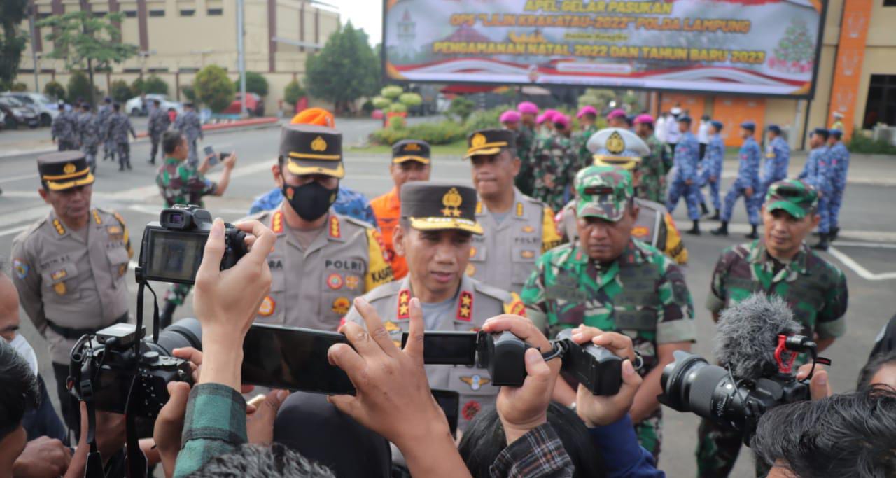 Pengamanan Nataru, Polda Lampung Tambah 255 Personel Backup Ops Lilin Krakatau
