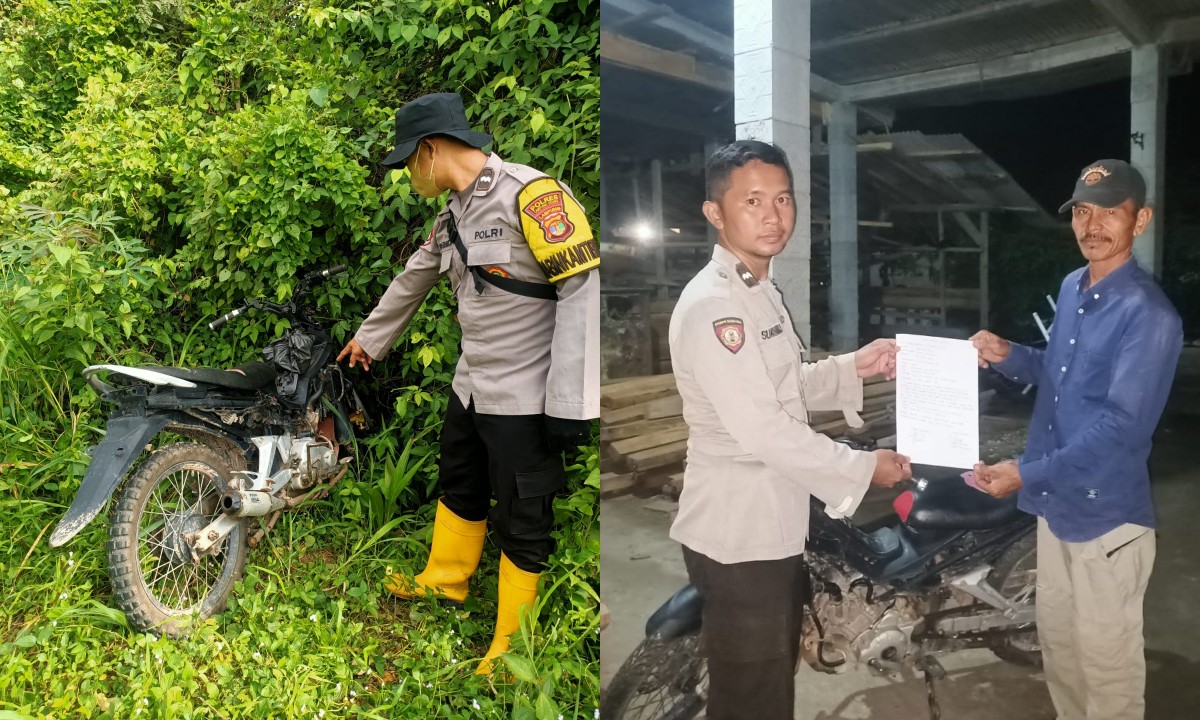 Polisi Kembalikan Motor yang Ditemukan di Semak Belukar Lampung Utara