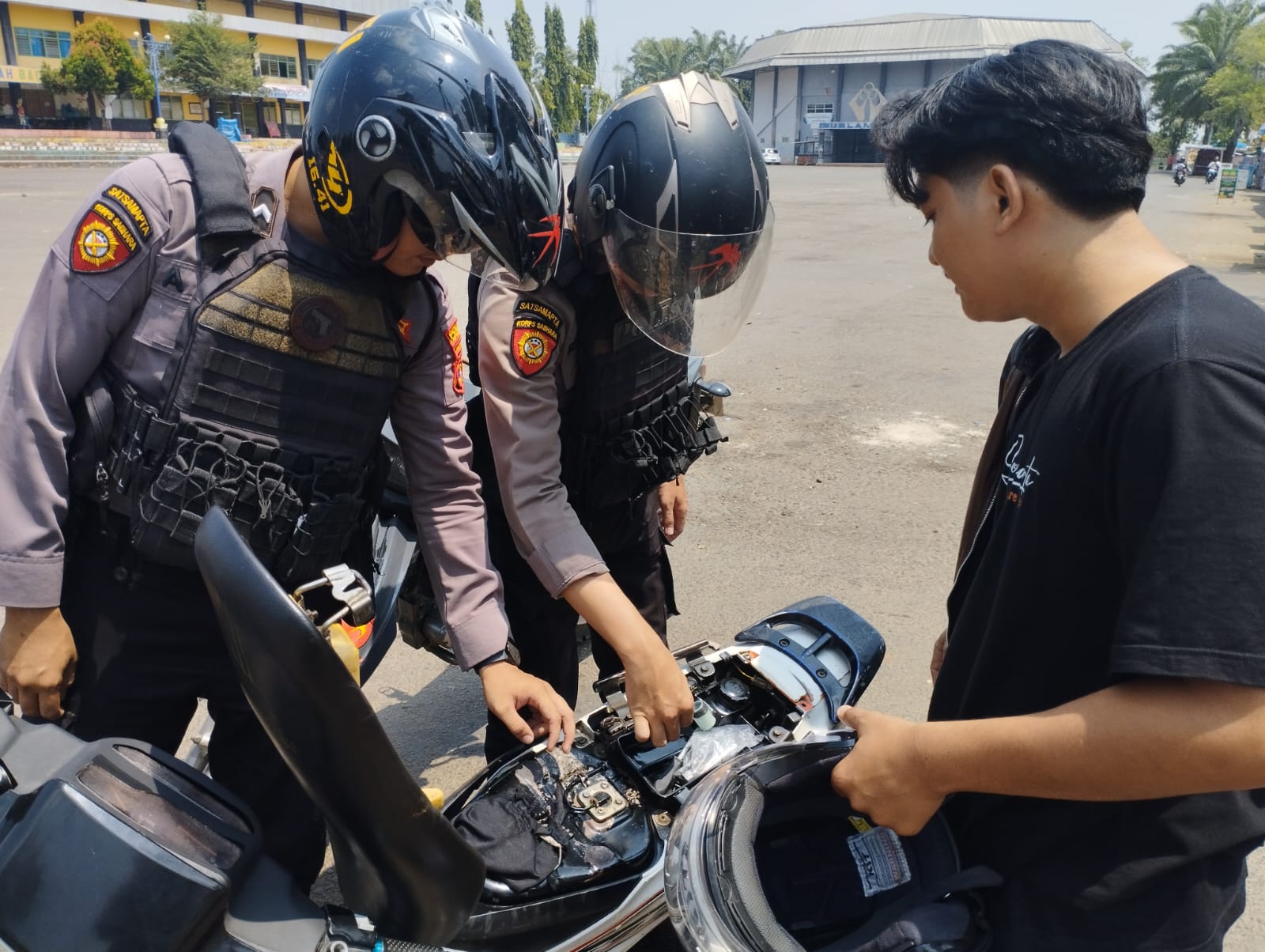 Antisipasi Gangguan Kamtibmas, Sat Samapta Polres Lampung Utara Gelar Patroli