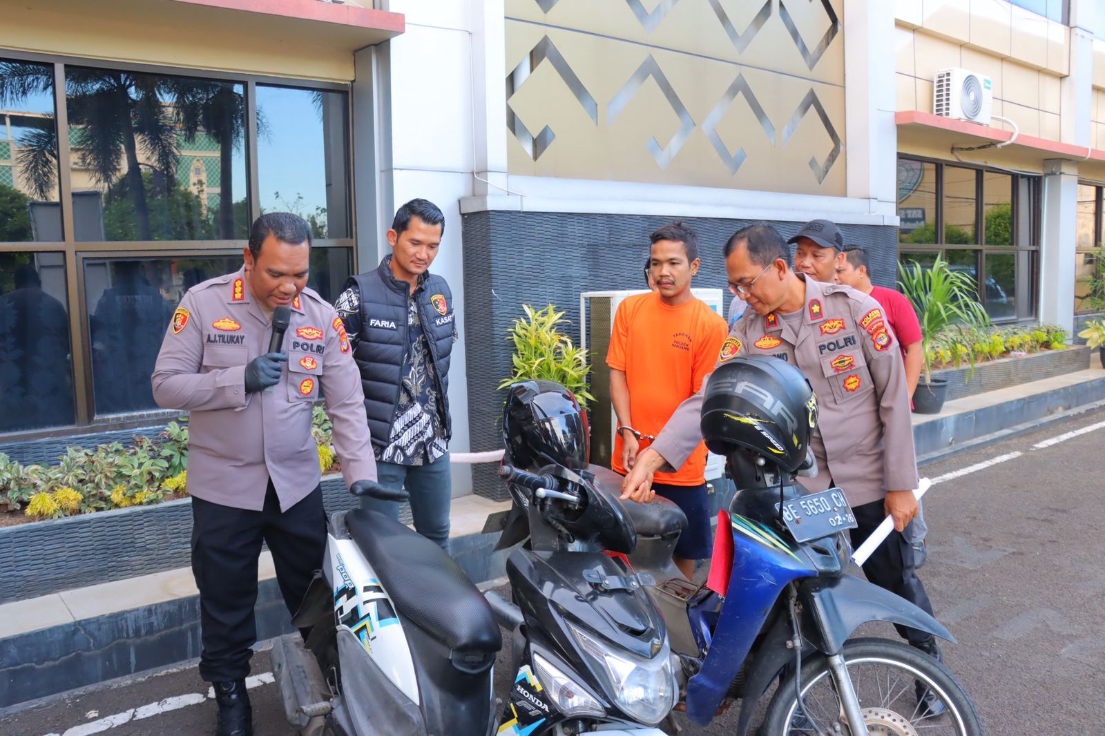 Polisi Ringkus Pelaku Curanmor Kambuhan di Panjang, Sempat Tukar Motor Curian