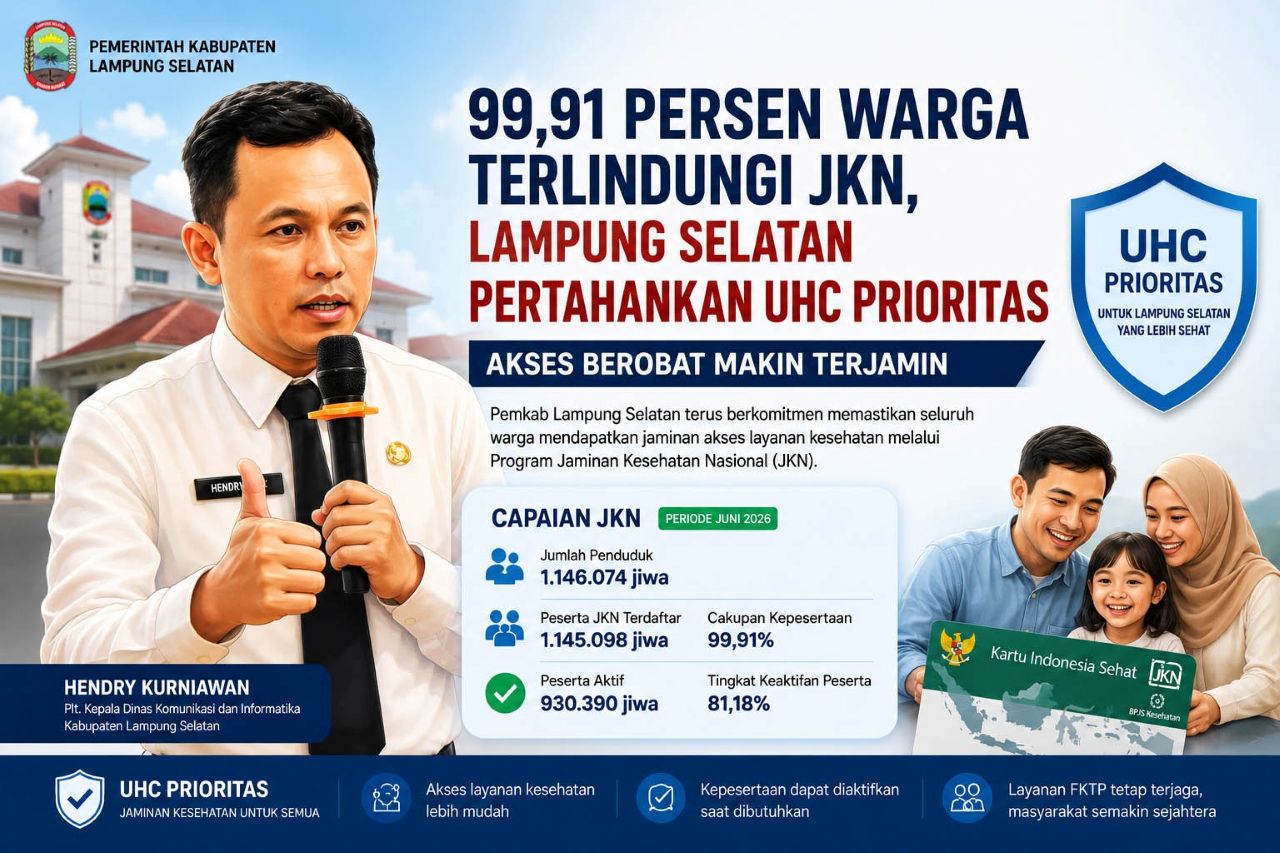 Akses Berobat Makin Mudah, 99,91 Persen Warga Lampung Selatan Kini Terlindungi JKN
