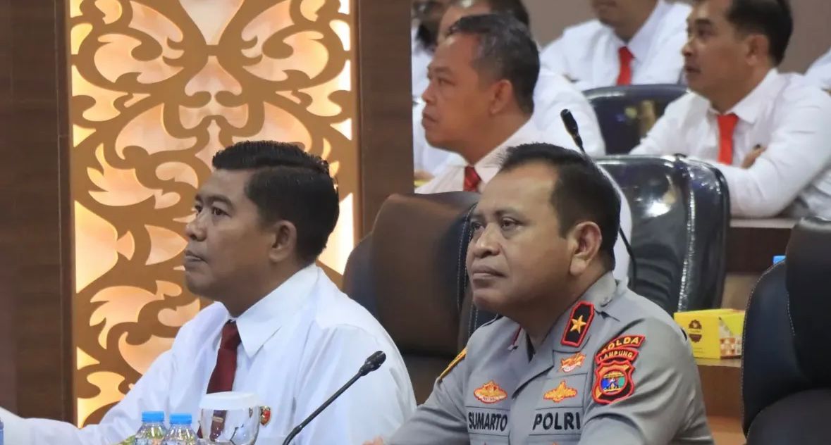 Wakapolda Lampung Ikuti Zoom Meeting Hari Jadi Fungsi Reserse Polri ke-78