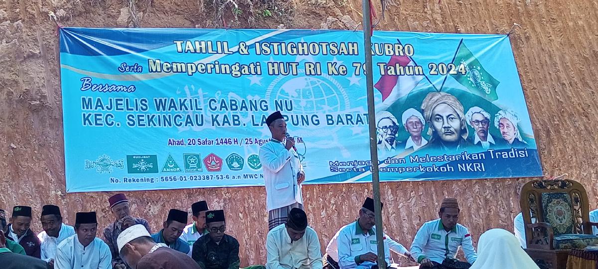 Peringati HUT RI Ke-79, MWCNU Sekincau Gelar Istighosah dan Doa Bersama 