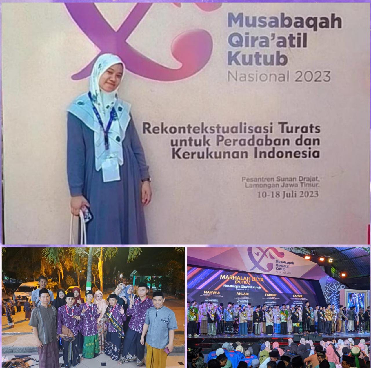 Santriwati Asal Lampung Barat Raih Juara 3 pada MQKN Nasional 