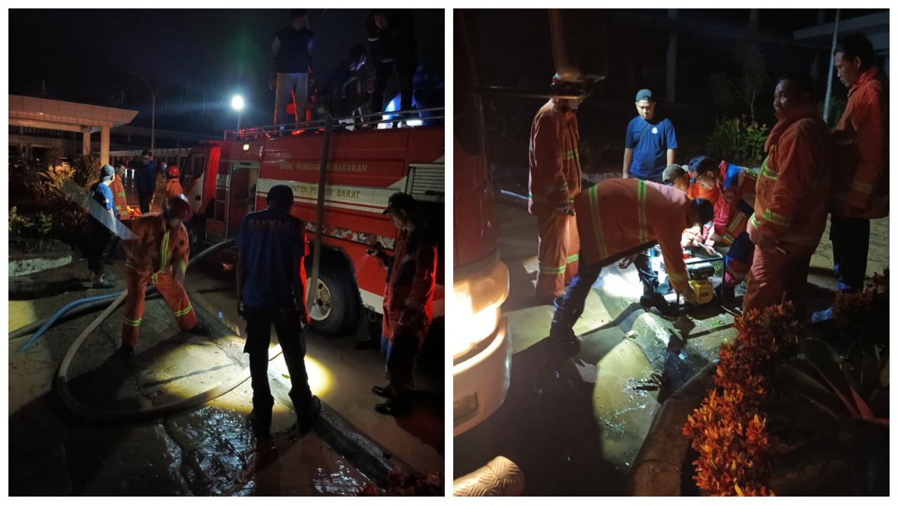 Pemkab Pesisir Barat Maksimalkan Penyedotan Air Basement dengan Damkar dan Alkon
