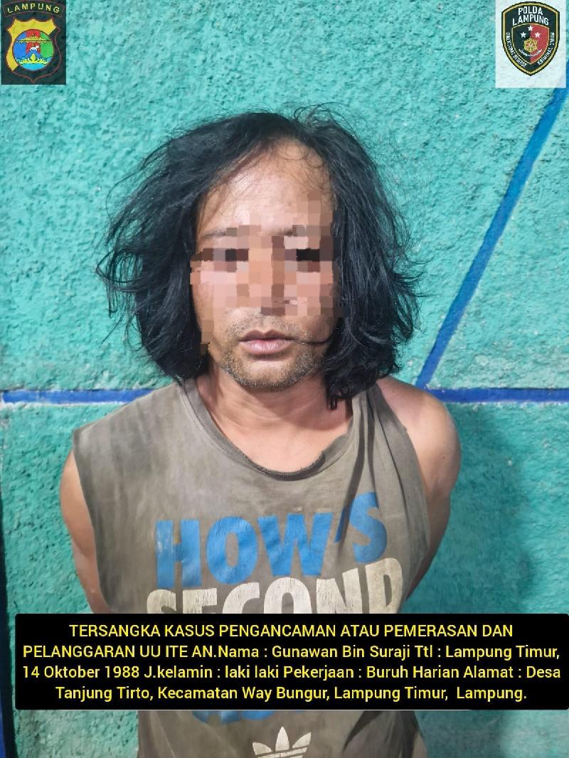 Polda Lampung Kembali Amankan Pelaku UU ITE DPO Polda Yogyakarta 