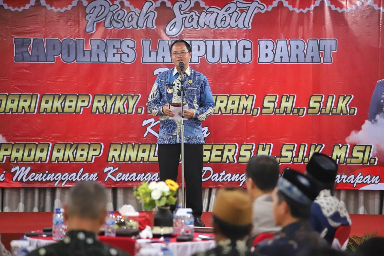 Kapolres Lampung Barat Pindah Tugas, Pj Bupati Melepas dengan Apresiasi