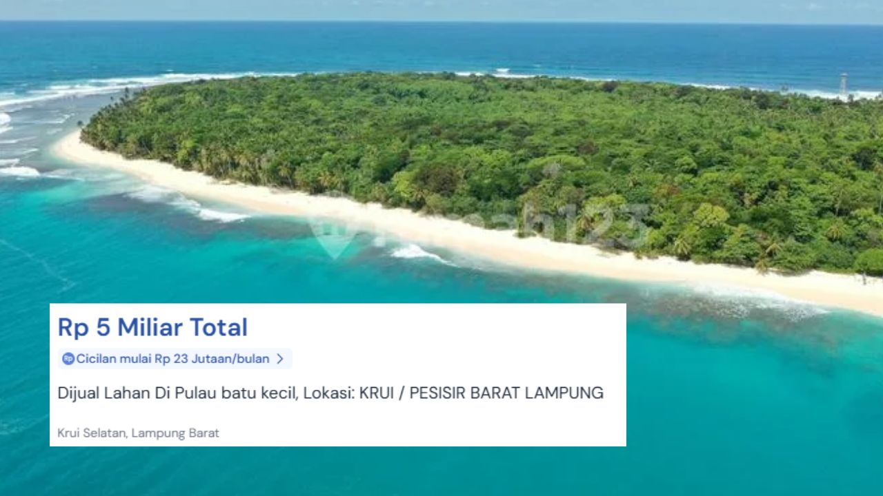 Heboh Pulau Batas Negara Dijual Online, Pulau Batu Kecil di Pesisir Barat Tampil di Situs Properti