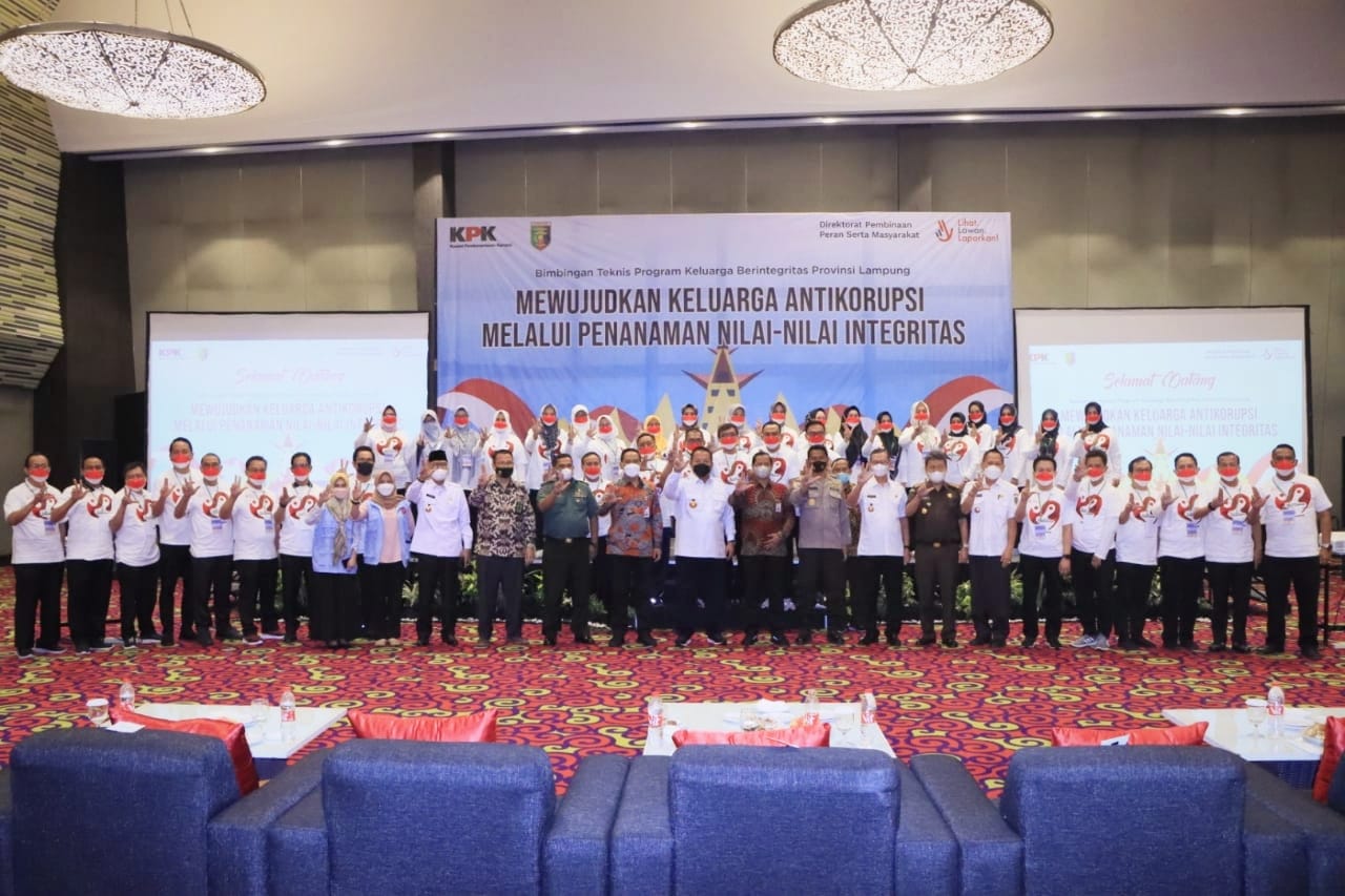 Pejabat Eselon 2 Pemprov Lampung Ikut Bimtek Antikorupsi, Wujudkan Keluarga Berintegritas
