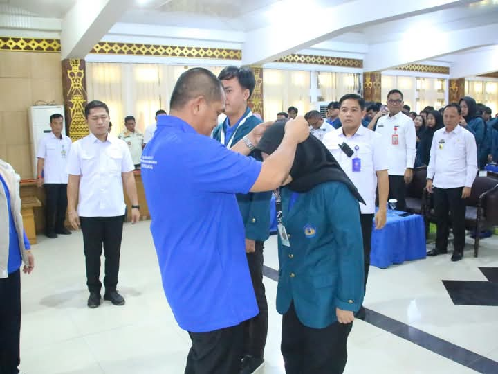 Pj Bupati Lampung Utara Sambut 1000 Mahasiswa KKN Unila Periode I Tahun 2025