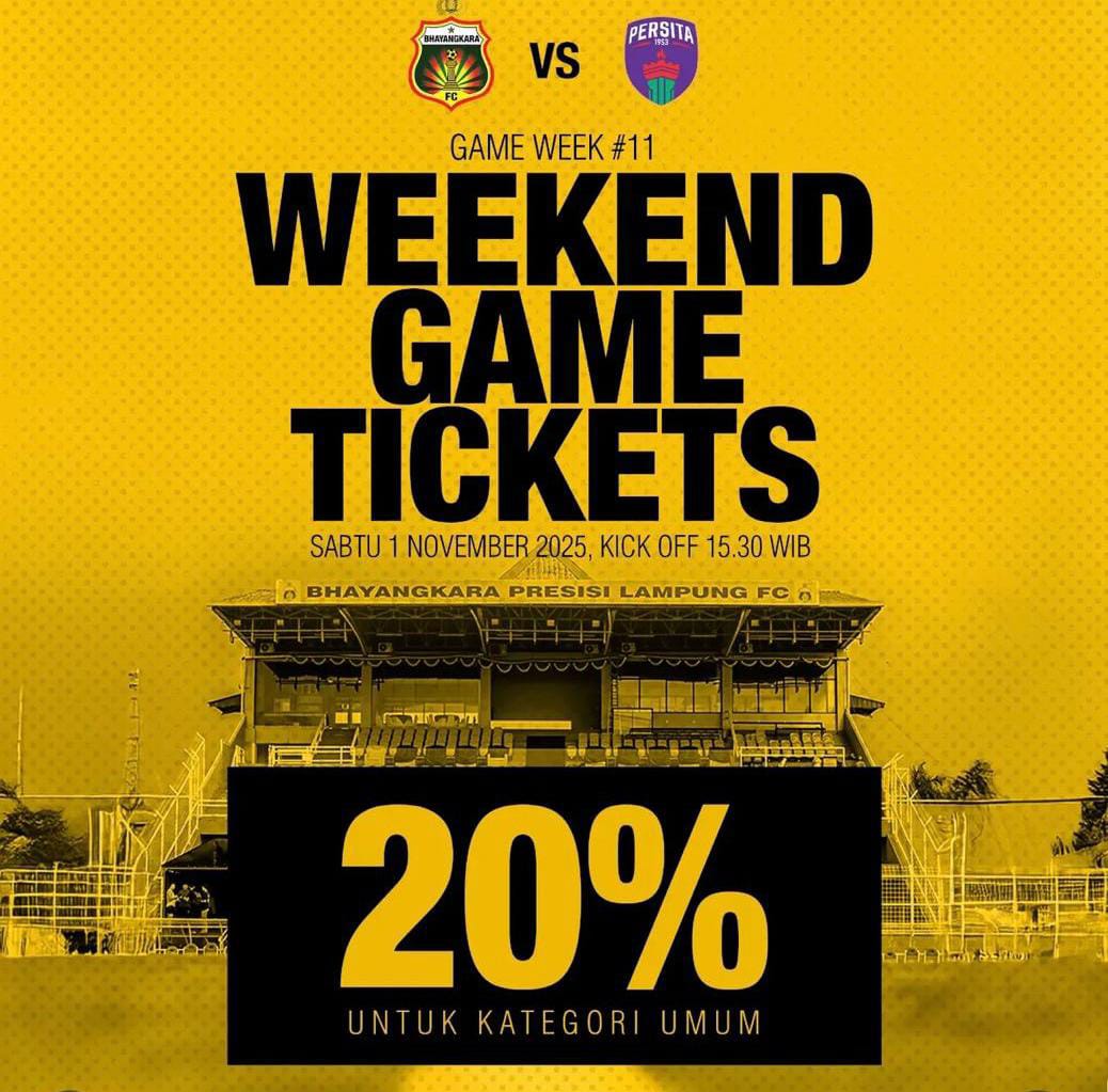 Peringati Sumpah Pemuda, Bhayangkara FC Tawarkan Diskon Tiket 20 Persen Saat Jamu Persita