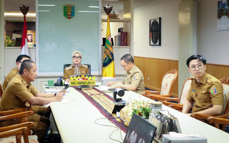 Pemprov Lampung Ikuti Rapat Persiapan Launching Koperasi Merah Putih Secara Virtual