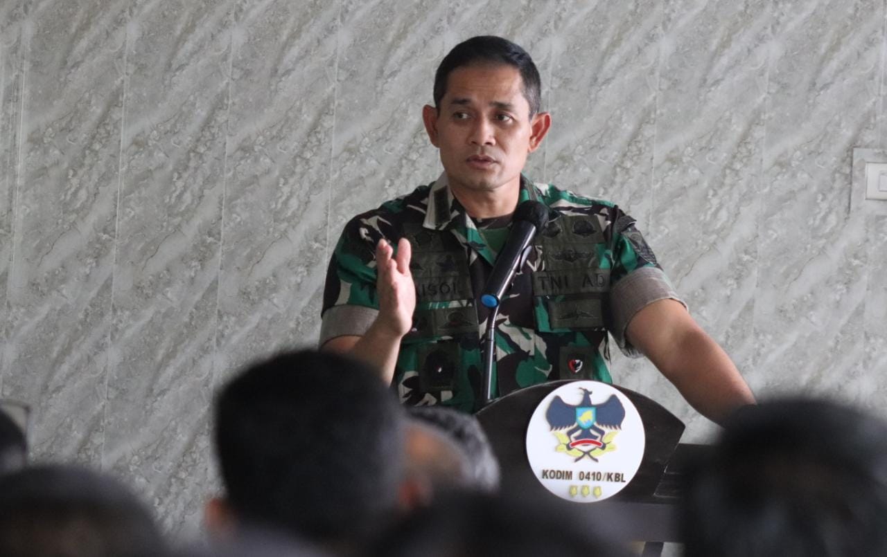 Dandim 0410 KBL Kolonel Inf Faisol Izuddin Tegas Katakan TNI Solid, Bukan Gerombolan 