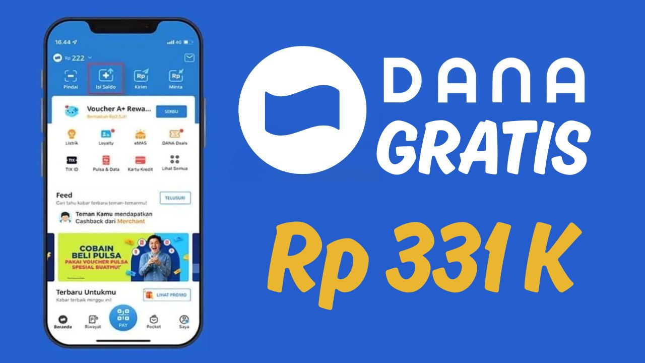 Trik Dapat Saldo Digital Gratis Rp331 Ribu dari Fitur DANA Kaget