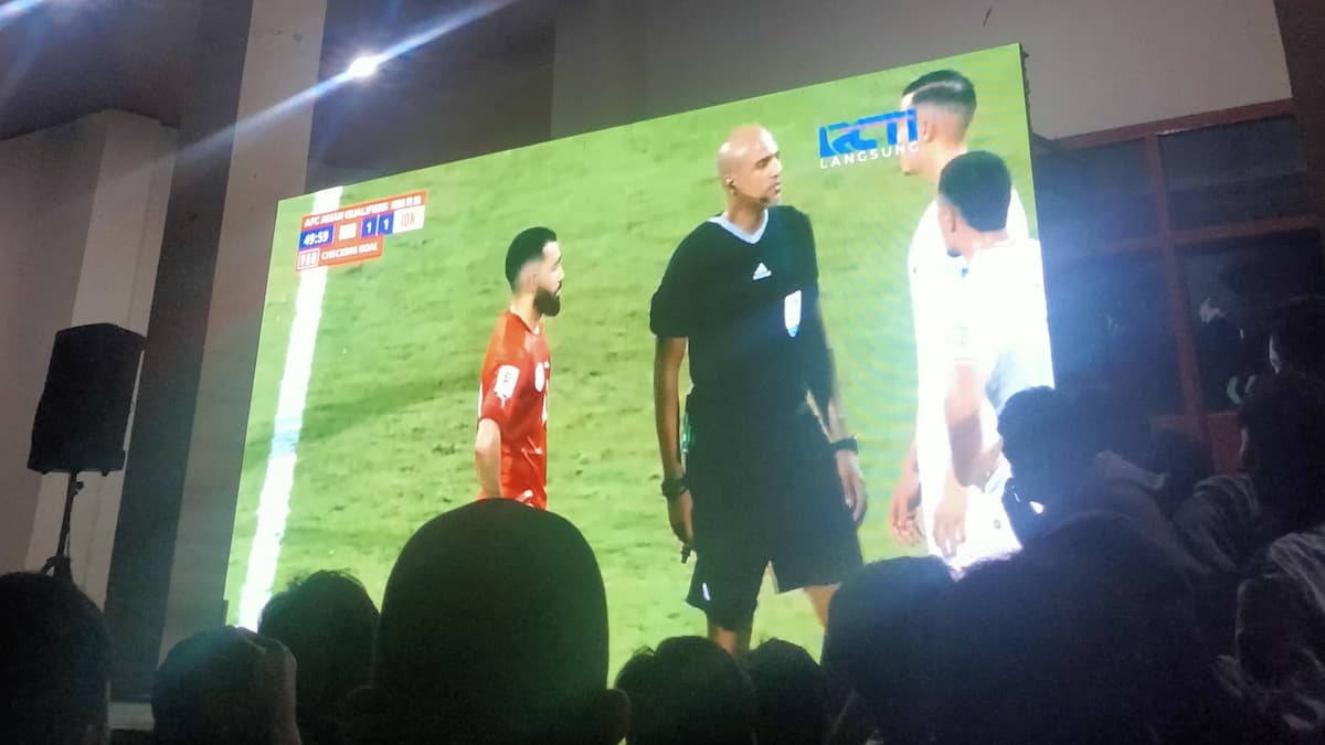 Seru! Nobar Timnas Indonesia di Bandar Lampung Berlangsung Meriah