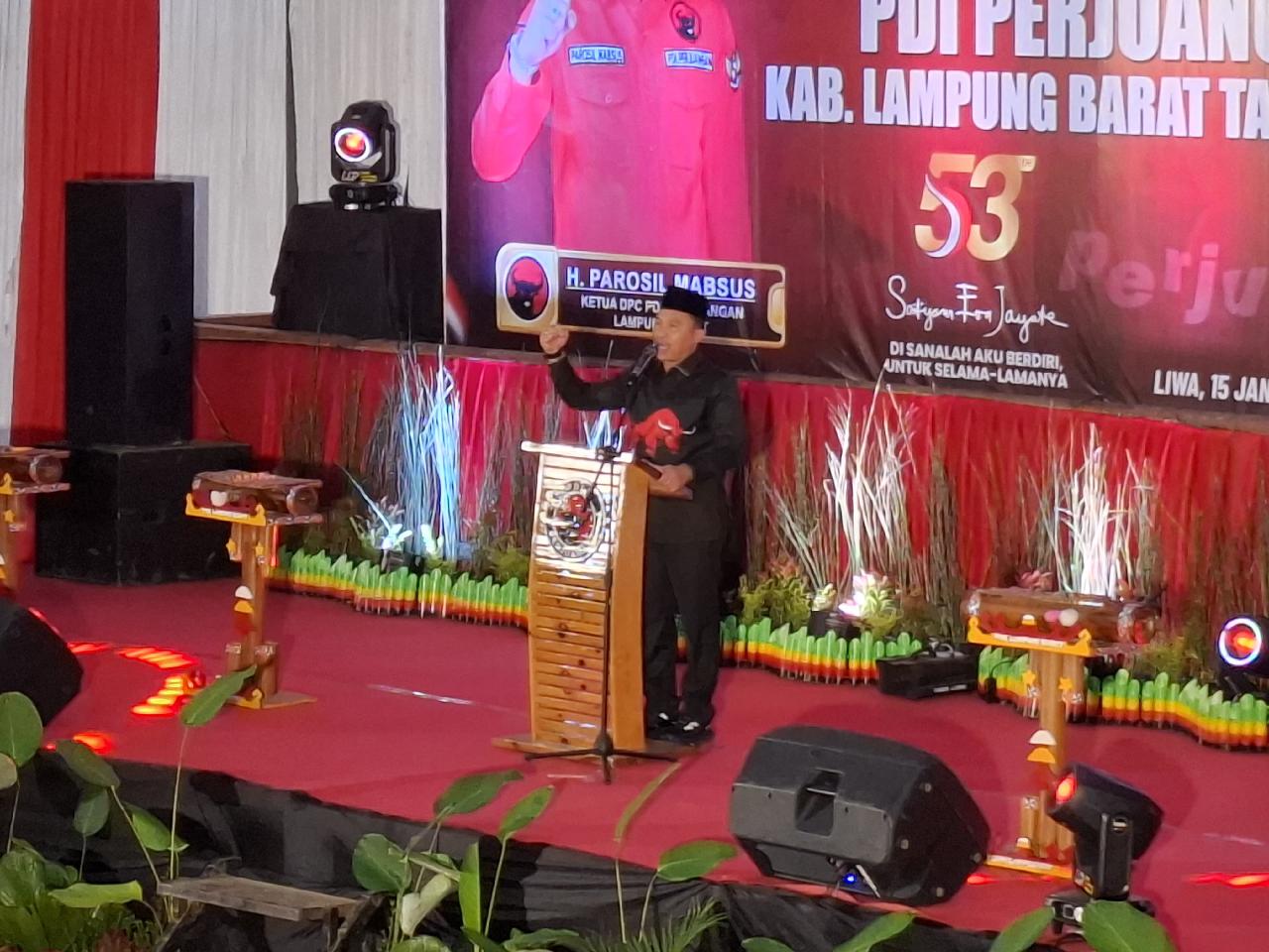 Parosil Tekankan Konsolidasi dan Loyalitas Kader di Musancab VI PDIP Lampung Barat