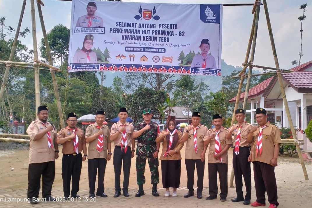 Meriahkan HUT Pramuka ke-62, Kwaran Wilayah Timur Lampung Barat Gelar Perjusami 