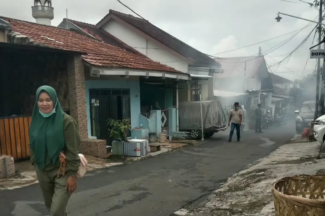 Cegah Terjadinya Penyakit DBD, Kecamatan Langkapura Gelar Fogging di Lingkungan Sekitar