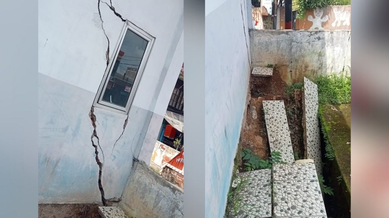 Diduga Dikerjakan Asal Jadi, Bangunan Puskesmas Bukit Kemuning Retak dan Amblas