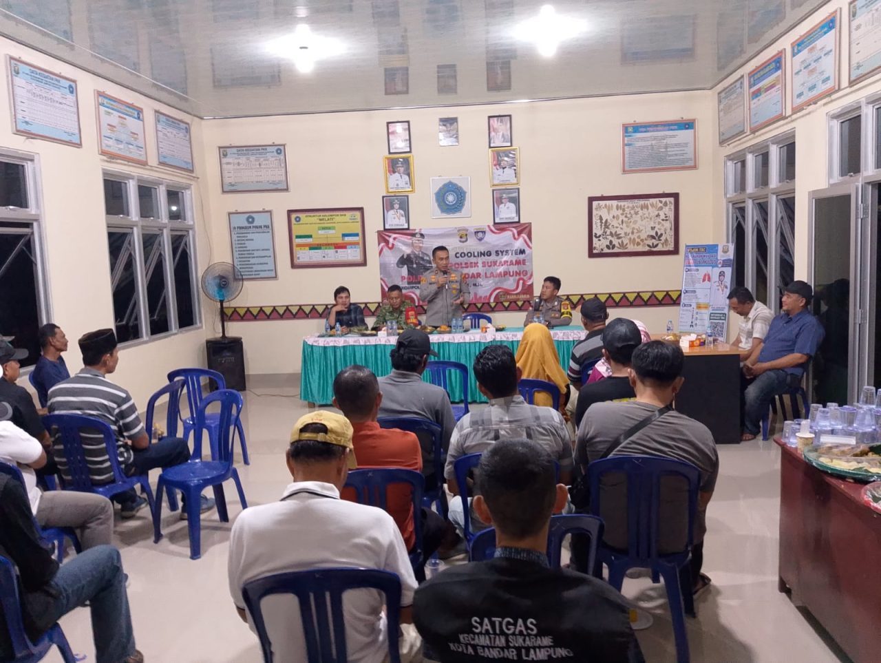 Cooling System Polsek Sukarame Pererat Sinergi Warga dan Polisi Jaga Keamanan