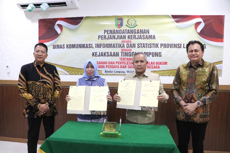 Diskominfotik Lampung Jalin Kerja Sama Dengan Kejati Perkuat Tata Kelola Pemerintahan