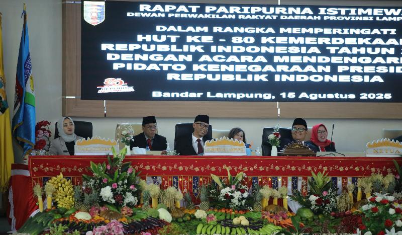 Paripurna DPRD Dengarkan Pidato Kenegaraan Presiden, Gubernur Mirza Tegaskan Program Tepat Sasaran
