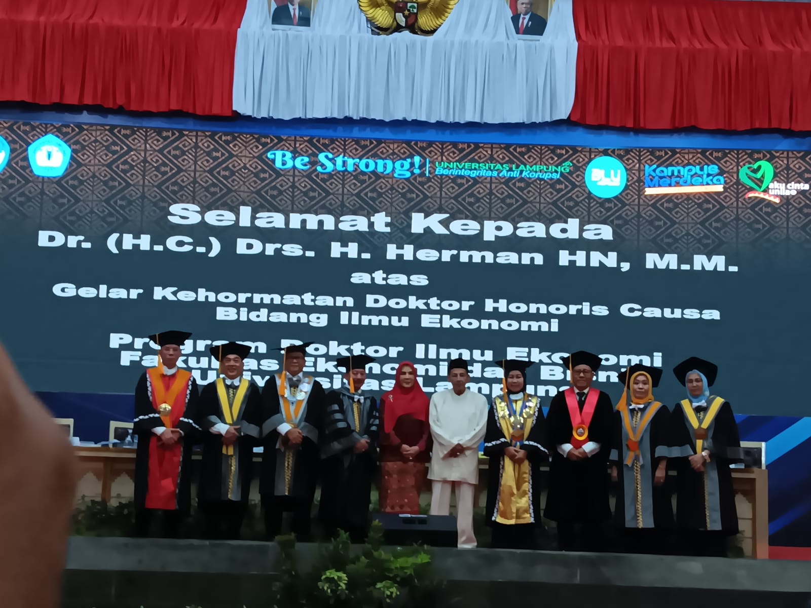 Universitas Lampung Beri Gelar Doktor Honoris Causa kepada Herman HN