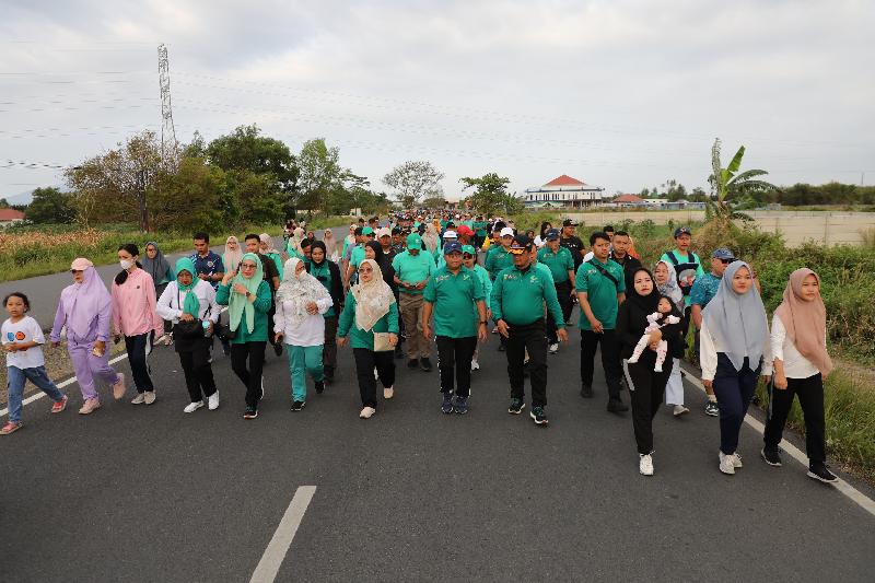 Pj Gubernur Samsudin Ikuti Jalan Dalam Peringatan Hari Perhubungan Nasional 