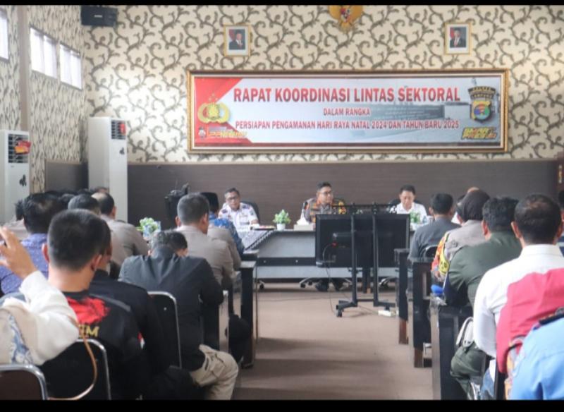 Jelang Nataru, Polres Lamsel Gelar Rakor Lintas Sektoral 