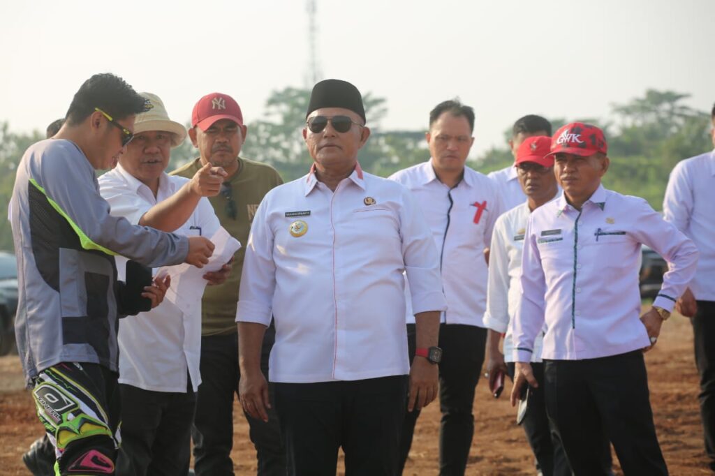 Bupati Nanang dan Kapolres Tinjau Sekaligus Uji Coba Lokasi Sirkuit Motocross Lamsel