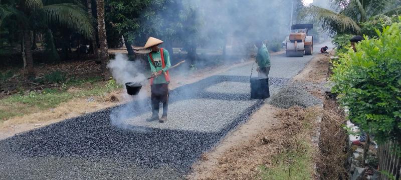 Tingkatkan Sarana dan Prasarana, Pekon Way Jambu Bangun Jalan Lapen Sepanjang 400 Meter