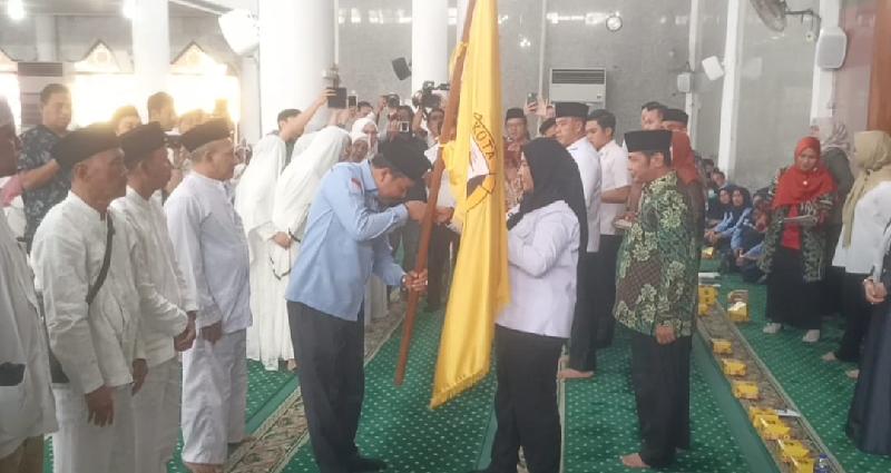 Pemkot Bandar Lampung Lepas 1.500 Calon Jemaah Haji di Masjid Al-Furqon