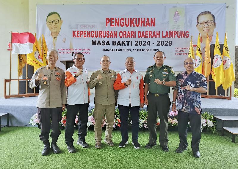 Kukuhkan Pengurus ORARI, Pj Gubernur Lampung Harapkan Peran Aktif Dalam Mendukung Program Pembangunan