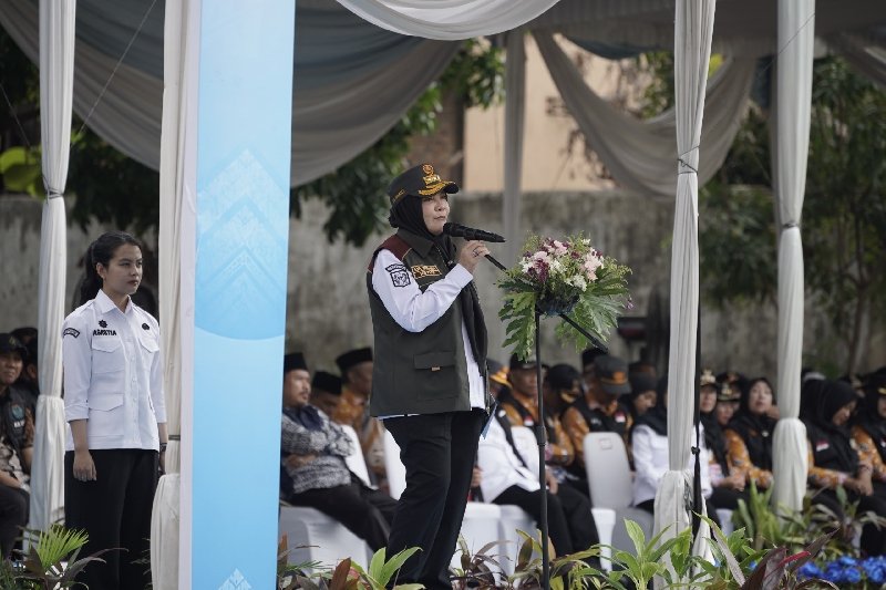 Kemah Bhakti Satya Linmas di Bandar Lampung Resmi Ditutup, Bunda Eva Sampaikan Pesan Ini