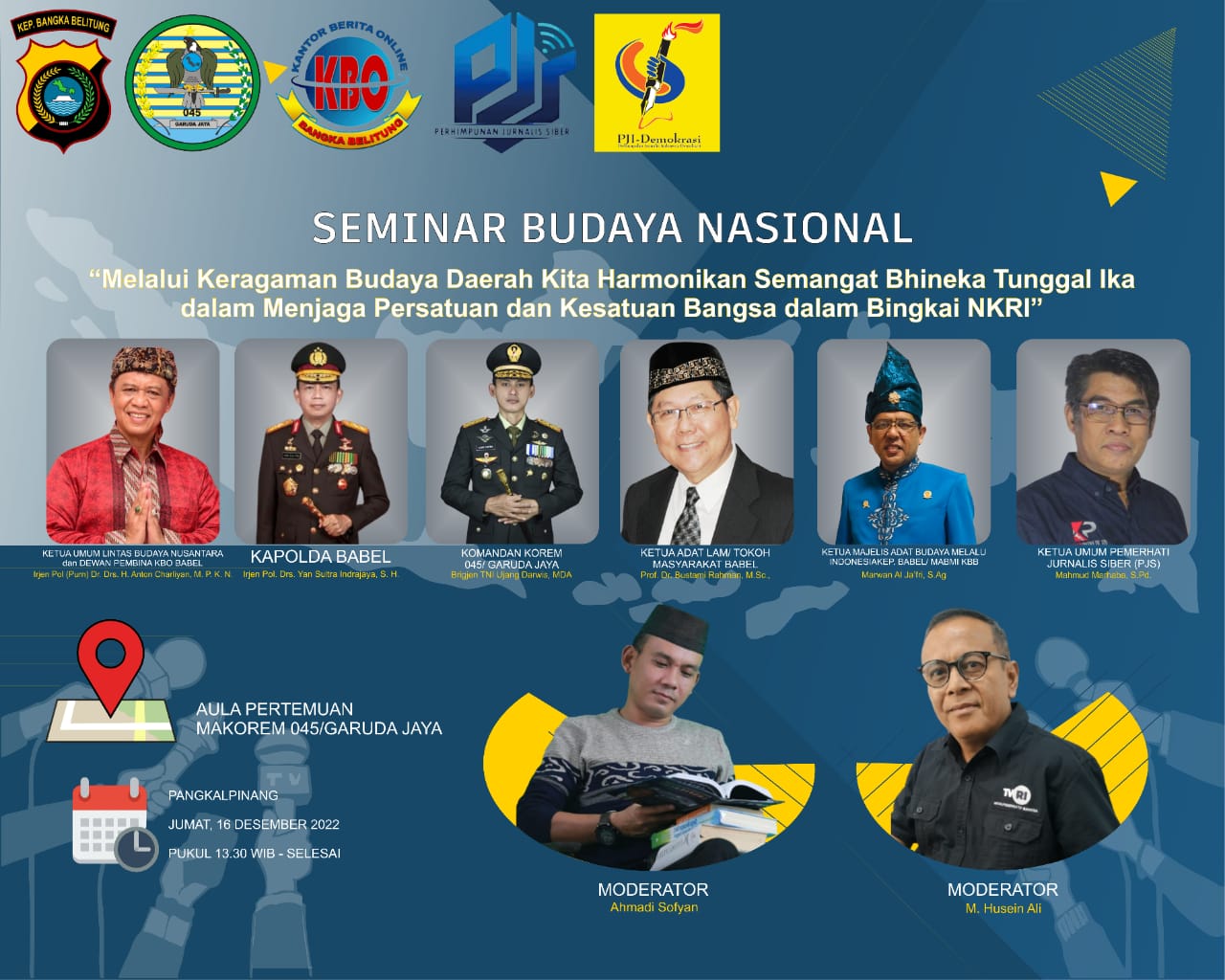 Jaga Keutuhan NKRI, KBO Babel dan PJS Gelar Seminar Budaya Nasional