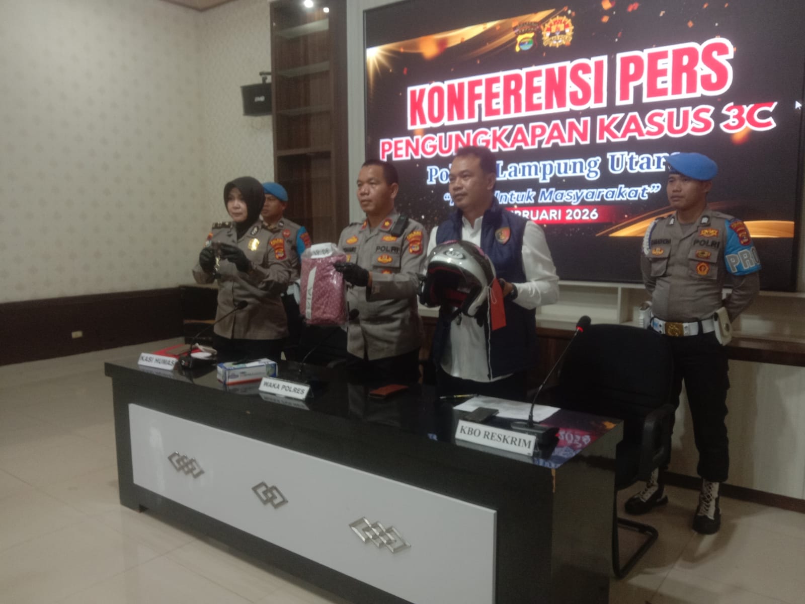 Polres Lampung Utara Ungkap Aksi Curanmor, Tiga Pelaku Ditahan