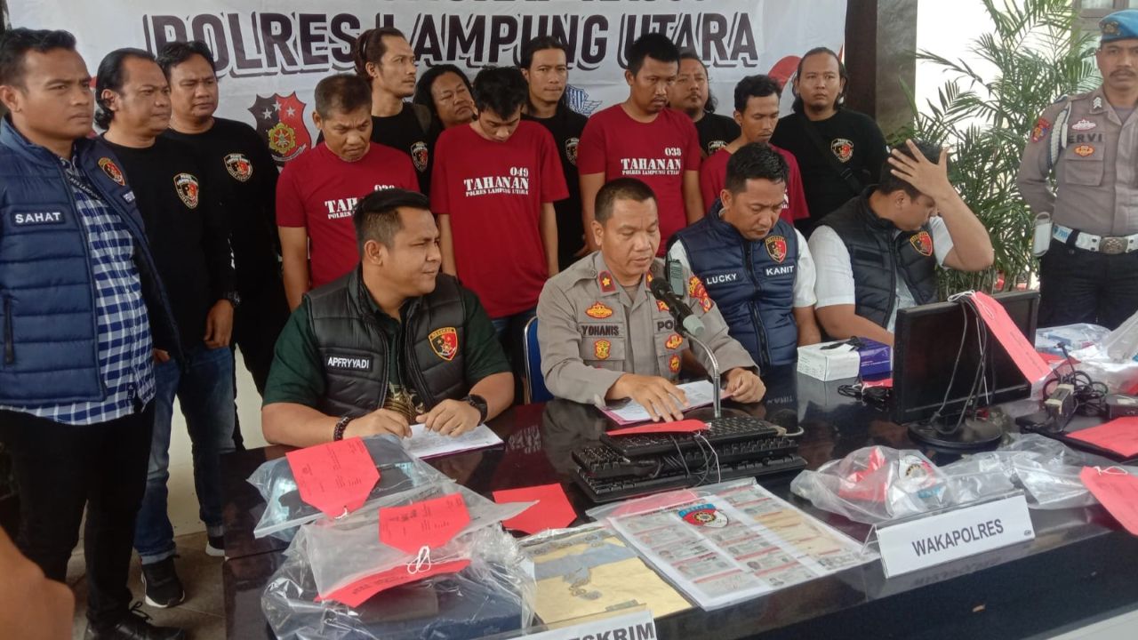 Polres Lampung Utara Bongkar Sindikat Pembuat SIM Palsu Beromzet Ratusan Juta