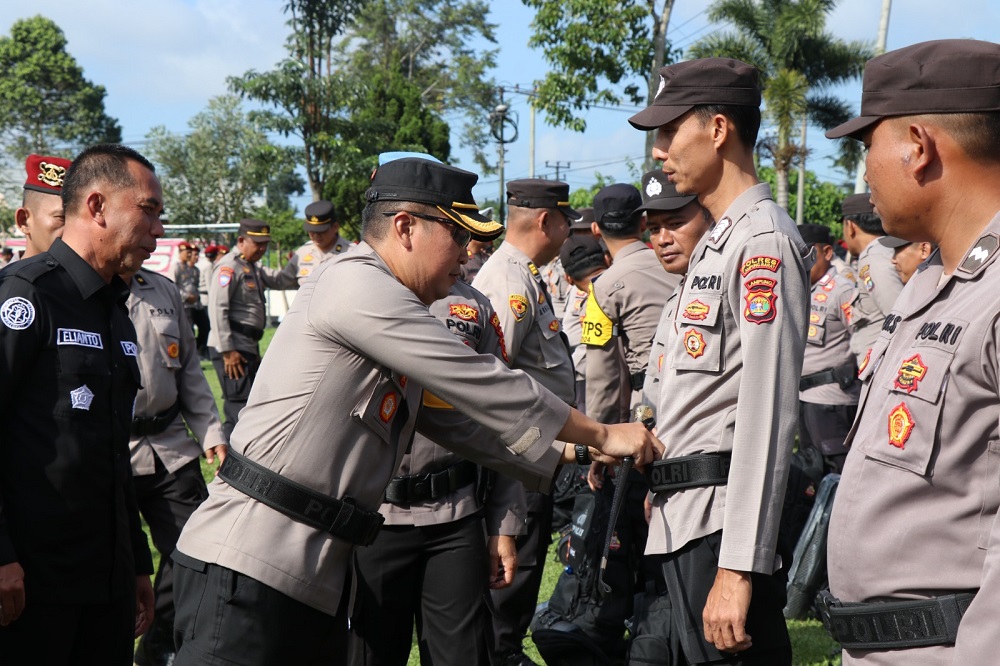 Polres Lampung Barat Tempatkan 2 Personel Polri dan 2 Linmas di Tiap TPS Kategori Sangat Rawan