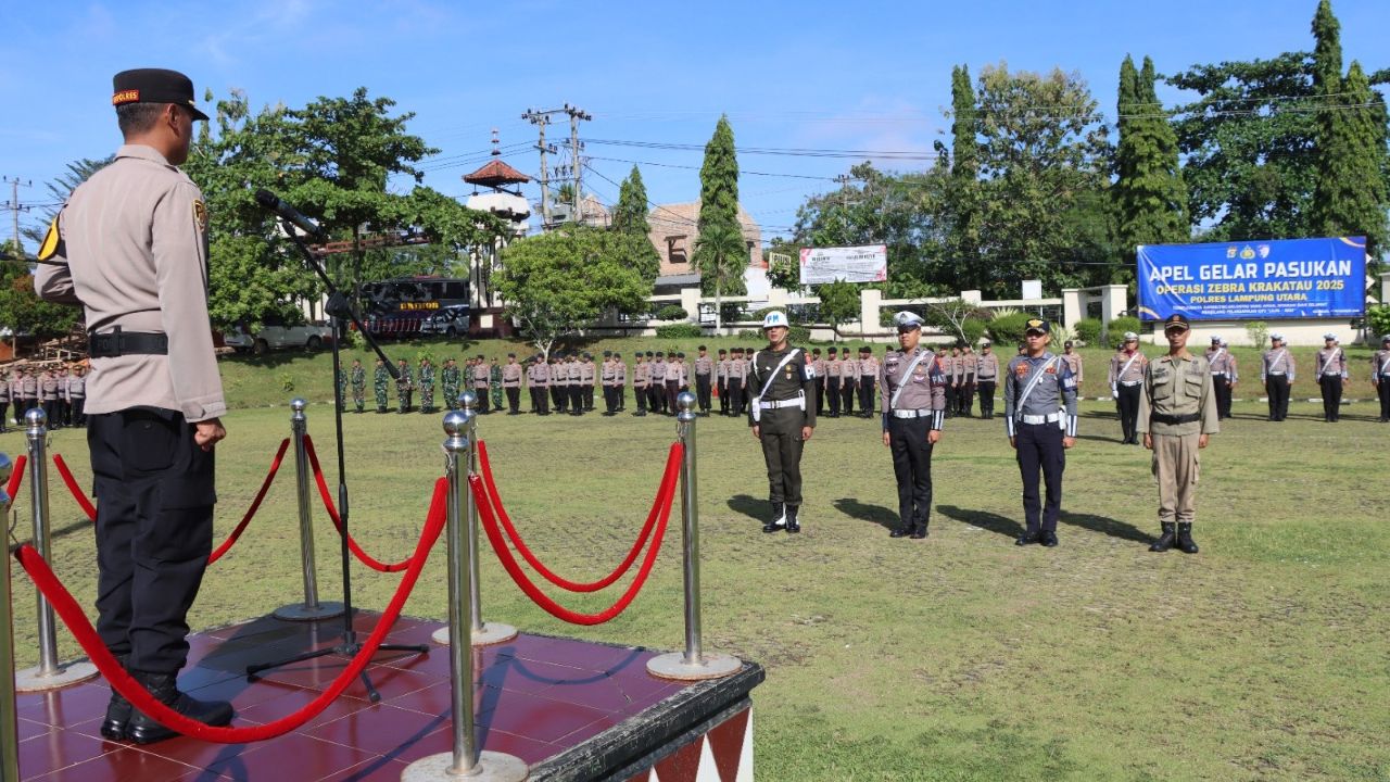 Operasi Zebra Krakatau Polres Lampung Utara Dimulai, Fokuskan 8 Pelanggaran Utama
