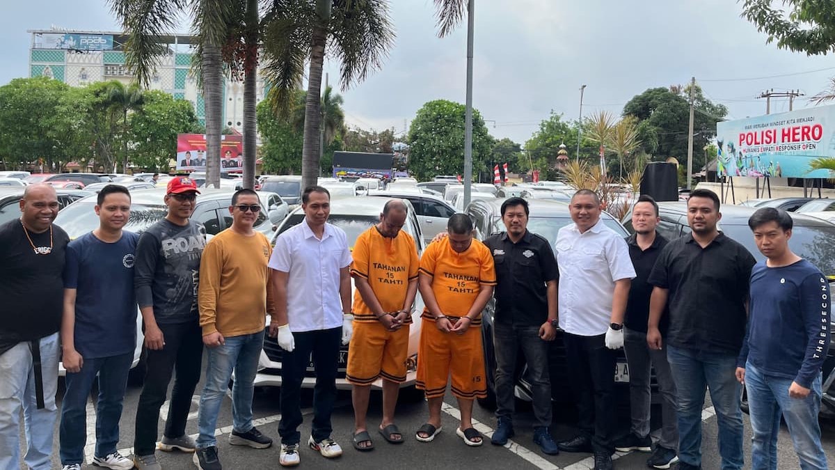 Bekuk Dua Pelaku Penggelapan, Polresta Bandar Lampung Sita 12 Mobil Rental