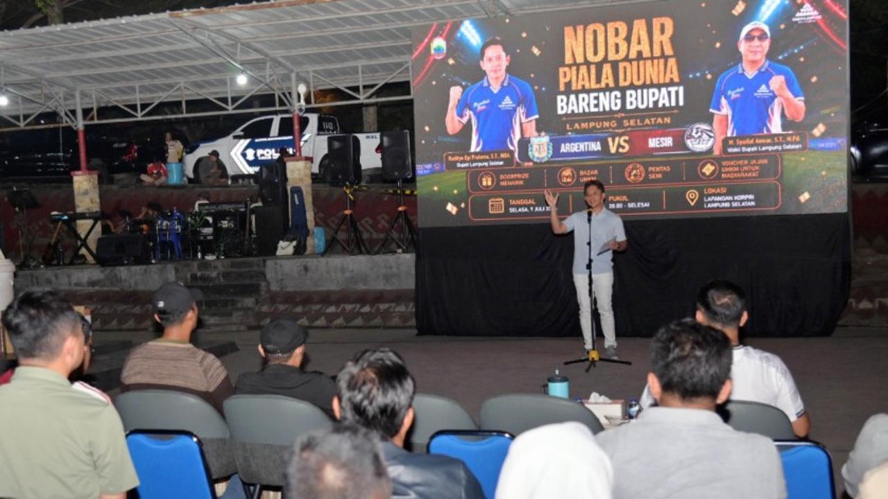 Nobar Piala Dunia Lampung Selatan Dongkrak Omzet UMKM