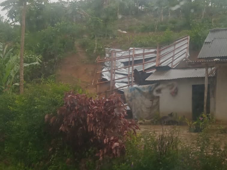 Angin Puting Beliung Terjang Pemukiman di Pekon Pampangan
